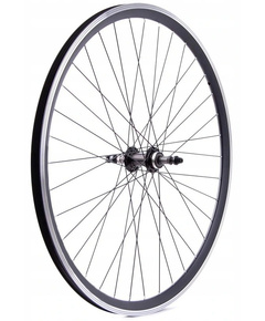 Колесо заднее 26" (втулка SF-A213R, пром. подшипник, 36 отв., обод двустенный YKL-D1, чёрный)