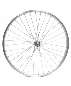 Колесо переднее 28" (втулка SF-HB01 (гайки 5/16), 36 отв., обод YKG-2, серебристый)