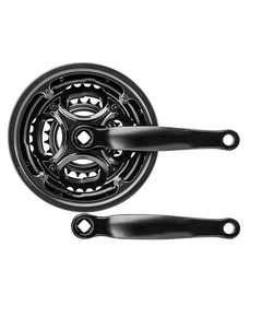 Шатуны NECO NSS-3013 (24/34/42T с защитой, 170 мм, сталь, чёрный)