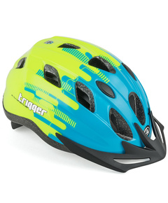 Шлем подростковый с сеточкой AUTHOR Trigger (сине-неон-желтый), Цвет: салатовый, Размер: 52-56