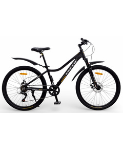 Велосипед Delta Flex Pro 26 (чёрный/золотой), Цвет: жёлтый, Размер рамы: 14"
