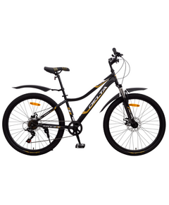 Велосипед Delta Flex 26 (чёрный/золотой), Цвет: жёлтый, Размер рамы: 14"