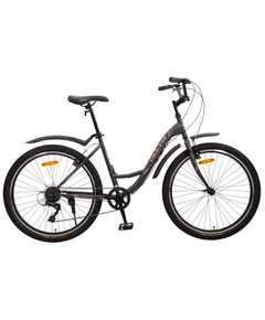 Велосипед Delta Fiesta 26 (серый), Цвет: серый, Размер рамы: 17"