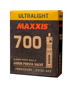 Велокамера Maxxis Ultralight 700x23/32C (0.6 мм, велонипель 60мм)
