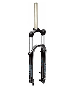 Вилка амортизационная RST DIRT RA (26"x28.6 шток 260 мм, пружинно-масляная, гидр. рег. отскока, ход 100 мм, D, матово-чёрная)
