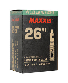 Велокамера Maxxis Welter Weight 26x1.5/2.5 (0.8 мм, велонипель 48мм)