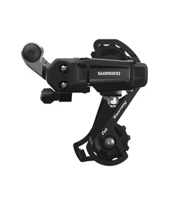 Переключатель задний Shimano Tourney TY200 (GS, 6/7 ск., крепление на ось, чёрный, без упаковки)