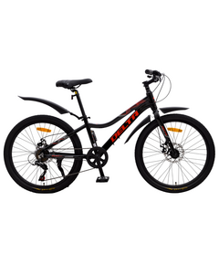 Велосипед Delta Flex Pro 24 (чёрно-красный), Цвет: красный, Размер рамы: 12"