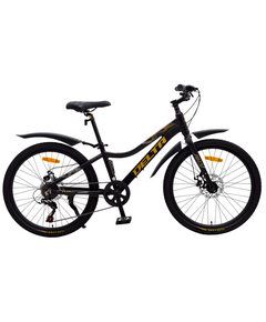 Велосипед Delta Flex Pro 24 (чёрно-золотой), Цвет: жёлтый, Размер рамы: 12"