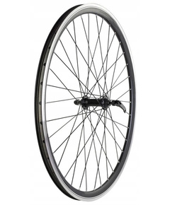 Колесо переднее 26" (втулка SF-A221F, 32 отв., обод YKL-D1, чёрный)