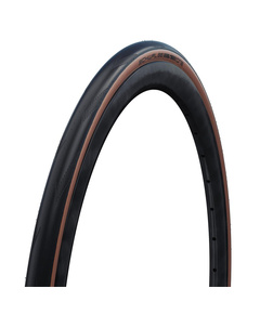 Покрышка велосипедная Schwalbe ONE 700x32C, RaceGuard (складная, черно-коричневая)
