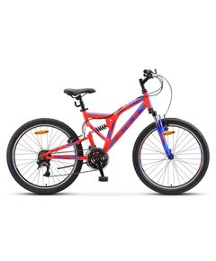 Подростковый велосипед Stels Mustang V 24" (неоновый-красный), Цвет: красный, Размер рамы: 16"