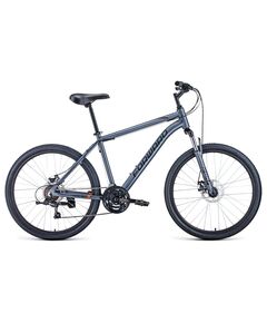Велосипед Forward HARDI 26 2.1 disc (серый матовый/черный), Цвет: серый, Размер рамы: 18"