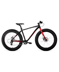 Фэтбайк Forward BIZON 26 (черный/красный), Цвет: красный, Размер рамы: 18"