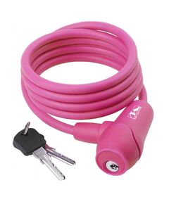 Замок на ключ M-Wave 5-231018 8/1500мм (розовый), Цвет: розовый