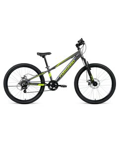 Велосипед Forward RISE 24 2.0 disc (серый/зеленый), Цвет: серый, Размер рамы: 11"