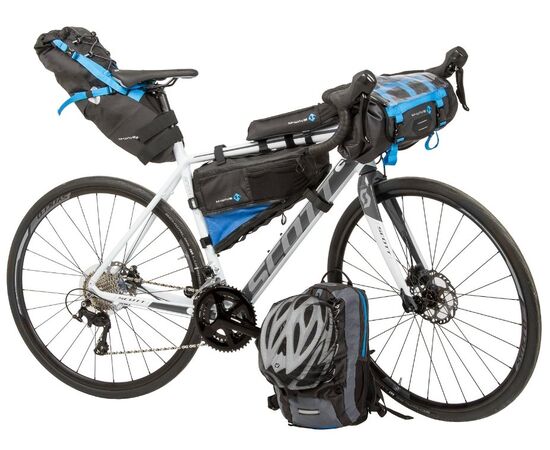 Рюкзак M-Wave 5-122634 облегчённый с дождевым чехлом (чёрный/синий), изображение 4