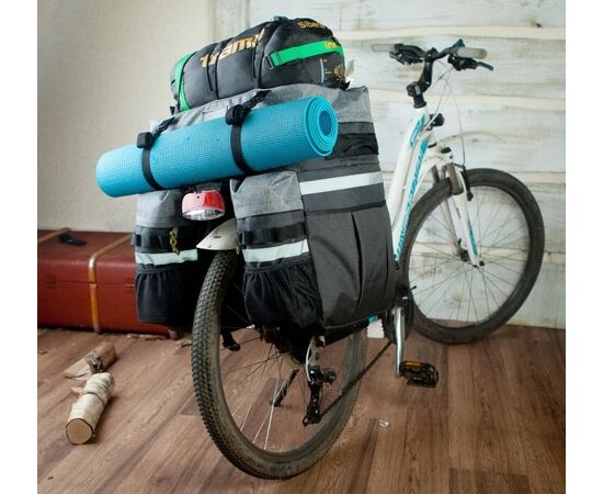 Велосумка-штаны на багажник туристическая Tim Sport Тахо-60 (серый), Цвет: серый, изображение 3