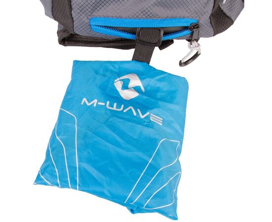 Рюкзак M-Wave 5-122634 облегчённый с дождевым чехлом (чёрный/синий), изображение 5