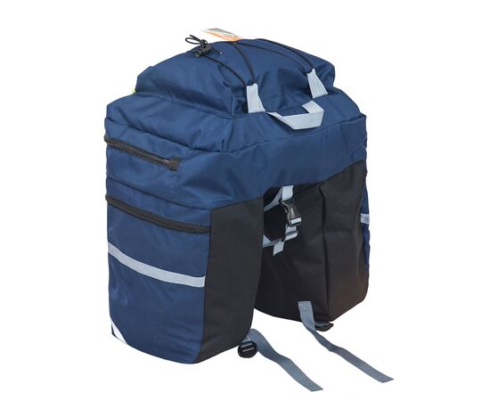 Велорюкзак на багажник (велоштаны) Course 30 литров (синий), Цвет: синий, изображение 2