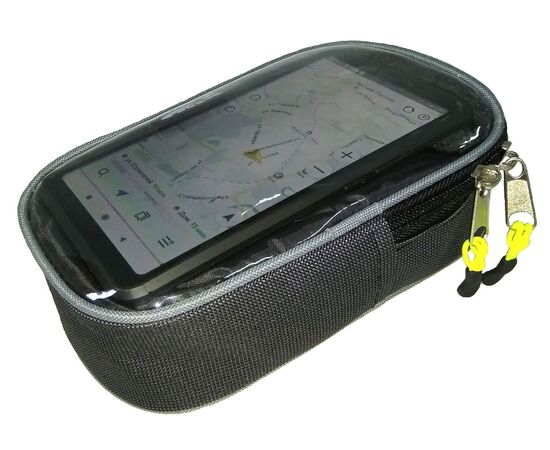 Велосумка Course Боксер на руль для мобильного телефона (серый), изображение 4