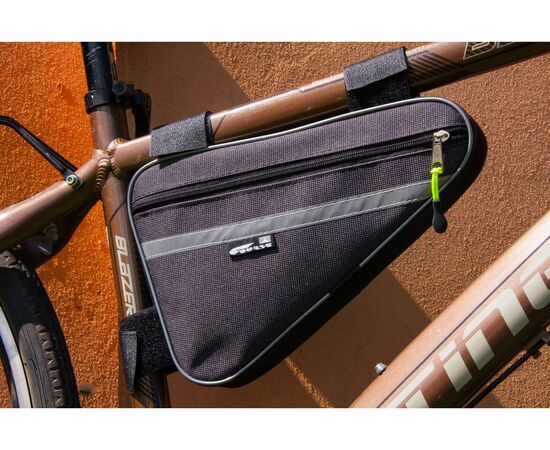 Велосумка Course Мастер под раму средняя (серый), Цвет: серый, изображение 5