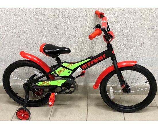 Детский велосипед Stark Tanuki 18 Boy (2021, черный/красный), изображение 6