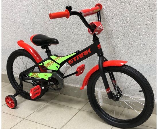 Детский велосипед Stark Tanuki 18 Boy (2021, черный/красный), изображение 7