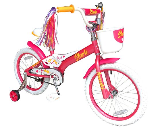 Детский велосипед Stark Tanuki 18 Girl (2020, розовый/белый), изображение 2 Детский велосипед Stark Tanuki 18 Girl (2020, розовый/белый), изображение 2