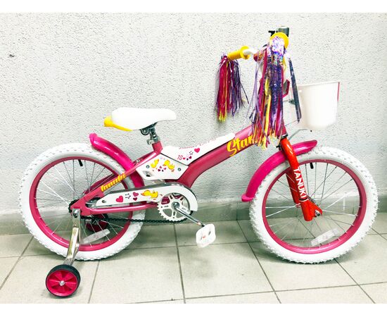 Детский велосипед Stark Tanuki 18 Girl (2020, розовый/белый), изображение 3 Детский велосипед Stark Tanuki 18 Girl (2020, розовый/белый), изображение 3