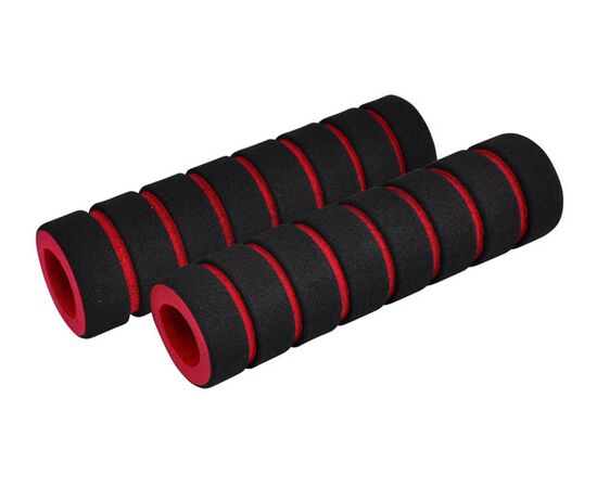 Ручки руля Longus FOUMY 38222 (чёрный/красный), Цвет: Красный