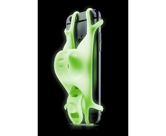 Держатель для смартфона универсальный 4"-6.5" на руль BONE BIKE TIE 2 07-180014 (люминесцентный зелёный), Цвет: зелёный, изображение 3