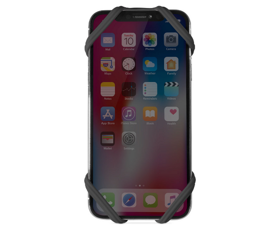 Держатель для смартфона универсальный 4"-6.5" на руль BONE BIKE TIE 2 07-180010 (чёрный), Цвет: черный, изображение 2