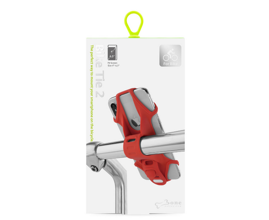 Держатель для смартфона универсальный 4"-6.5" на руль BONE BIKE TIE 2 07-180011 (красный), Цвет: красный, изображение 10