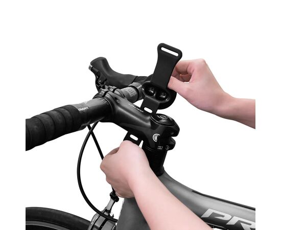 Держатель для смартфона со съемным механизмом и ремешком 4.7"-7.2" на руль/вынос BONE TIE CONNECT KIT 07-201240 (чёрный), изображение 4