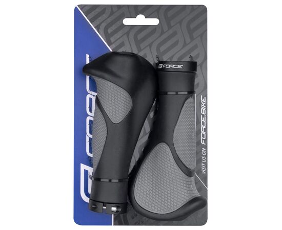 Ручки руля Force ANATOMIC L-140 (чёрно-серые), изображение 2