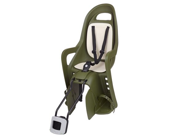 Кресло для перевозки детей на велосипеде Polisport Groovy Maxi FF 29" (тёмно-зелёный/кремовый), Цвет: Хаки