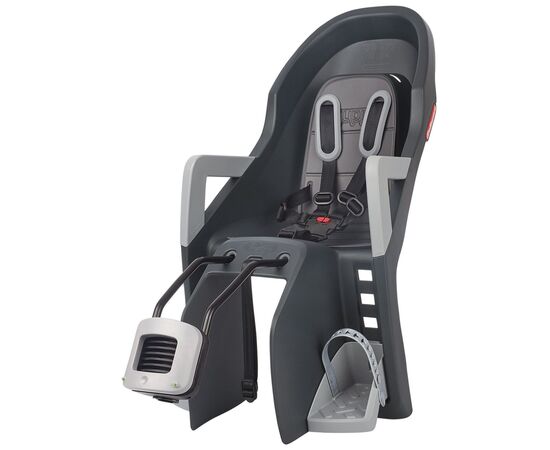 Кресло для перевозки детей на велосипеде Polisport Guppy Maxi+ FF (тёмно-серый/серебристый)
