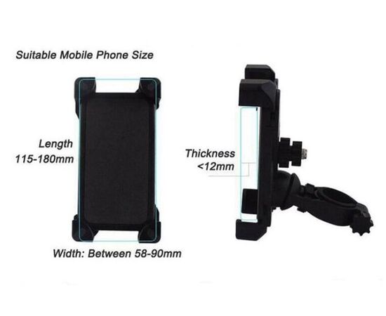 Держатель для мобильного телефона на руль Unlimite YG-405 (чёрный), изображение 3