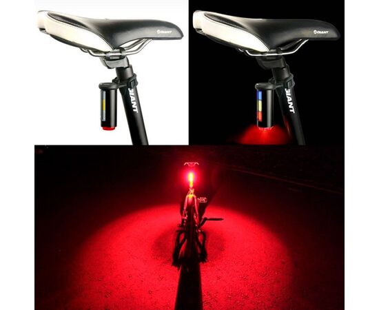 Фонарь задний велосипедный YGBL-111 заряжаемый от USB, изображение 4