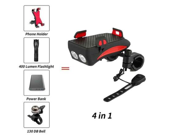 Фара велосипедная с держателем телефона YG-BHL29-4, изображение 2