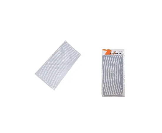 Светоотражающий стикер на обод велосипеда TRIX JY-1301 (серебристый), изображение 3