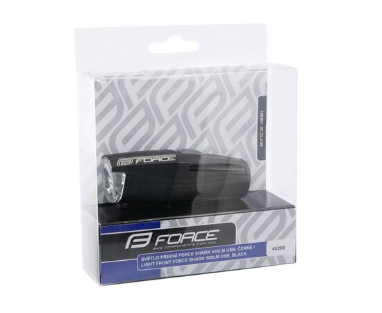 Освещение переднее Force SHARK 500LM USB 45209, изображение 3