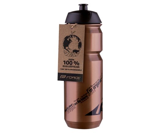 Велобутылка Force BIO 255662 750мл (бронзово/черная), Цвет: коричневый, Объём: 750, изображение 2