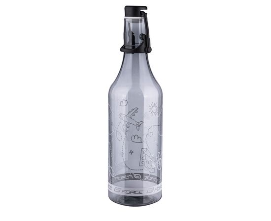 Велобутылка Force FLASK tourist 250918 500мл (прозрачно/серая), Цвет: серый, Объём: 500