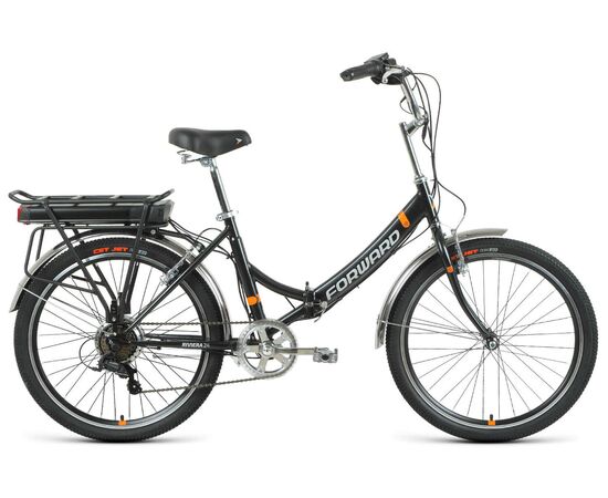 Электровелосипед Forward RIVIERA 24 E-250 (чёрный), Цвет: черный, Размер рамы: 16"