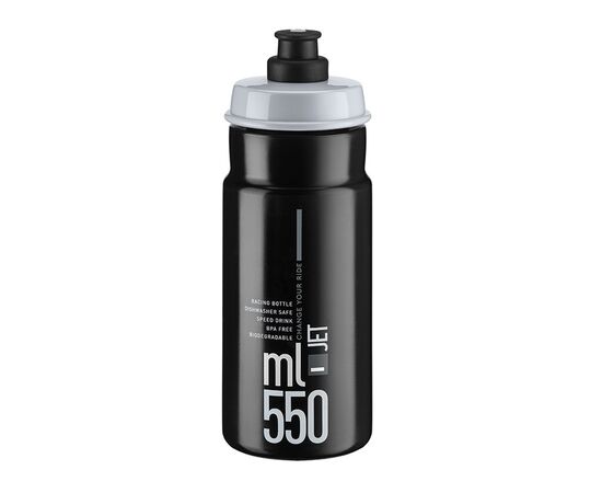 Велобутылка Elite JET 550мл (чёрная), Цвет: черный, Объём: 550