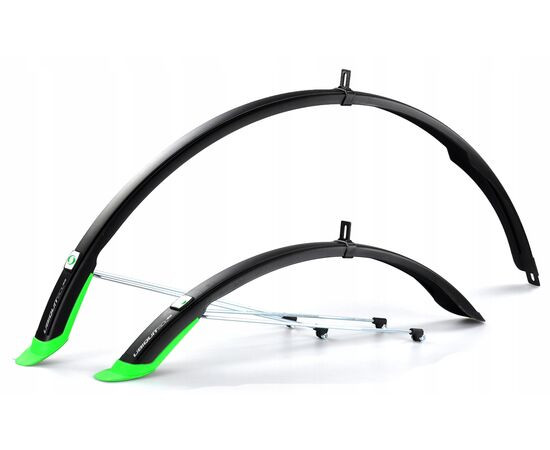 Щитки для велосипеда SIMPLA UBIQUIT 46 SDL (чёрный/зелёный), Цвет: Зелёный