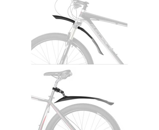 Комплект брызговиков Force WARD 89922 (чёрный/серый), изображение 4