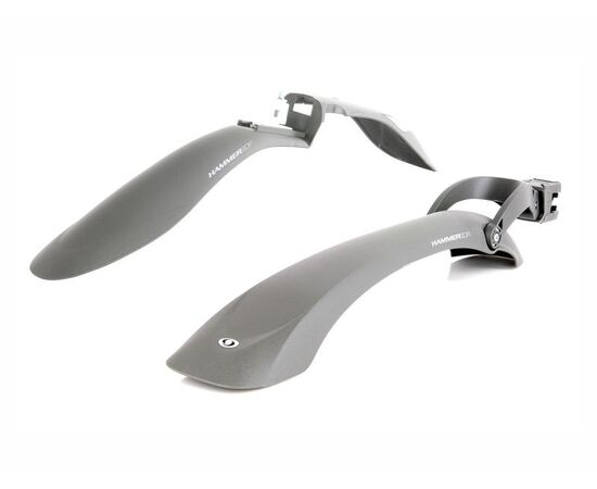 Щитки для велосипеда SIMPLA HAMMER 2 SDE (титан/белый), Цвет: графитовый, изображение 2